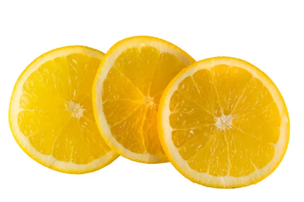 Orange slices isolated on white — Stock Photo, Image