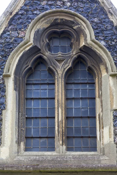 Église Sainte Marie Vierge Style Roumain Xiie Siècle Fenêtre Décorative — Photo