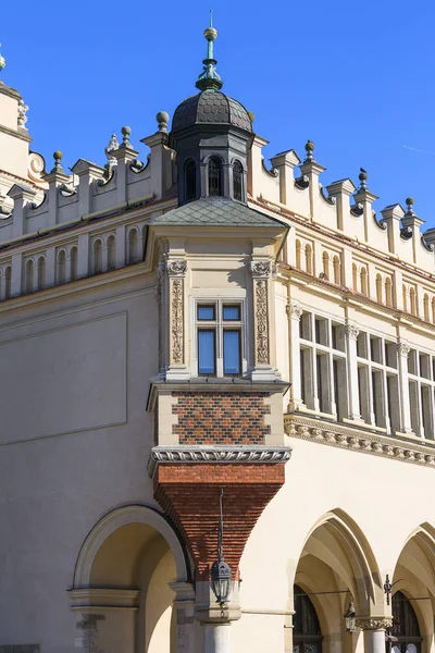 Tuchhalle Hauptmarkt Bei Sonnigem Tag Krakau Polen Krakauer Tuchhalle Aus — Stockfoto