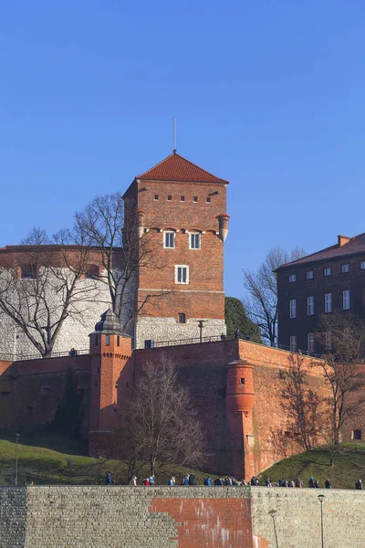 Krakow Polonia Diciembre 2017 Wawel Royal Castle Senator Bastion Día — Foto de Stock