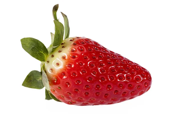 Fresh Fruit Red Strawberry Isolated White Background Close — Stock Photo, Image