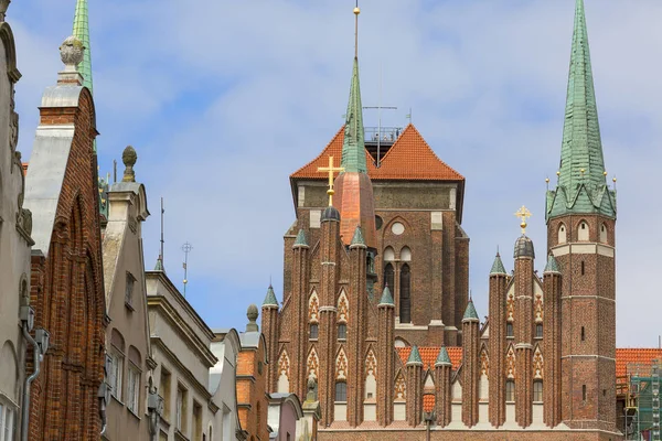 Gdańsk Czerwca 2018 Ulica Mariacka Kolorowe Elewacje Kamienic Xvi Wieku — Zdjęcie stockowe