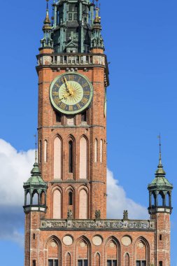 14. yüzyılda Gdansk ana belediye binası Royal Route, Gdansk, Polonya üzerinde
