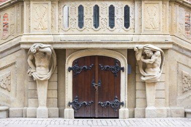 14. yüzyılda Gdansk ana belediye binası Royal rota, cephe, Gdansk, Polonya