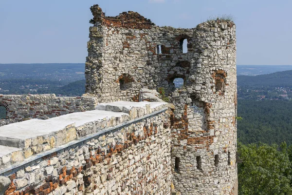 Rudno Polonia Julio 2018 Ruinas Del Castillo Medieval Del Siglo —  Fotos de Stock