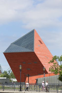 Gdansk, Polonya - 5 Haziran 2018: İkinci Dünya Savaşı Müzesi. Müzenin 23 Şubat 2017 açıldı