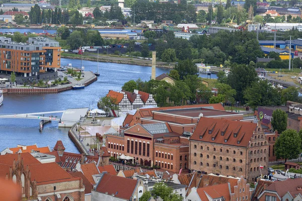 Гданск Польша Июня 2018 Городской Пейзаж Вид Воздуха Старый Город — стоковое фото