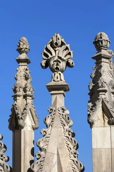 Catedral Milán Duomo Milano Iglesia Gótica Detalles Fachada Milán Italia —  Fotos de Stock