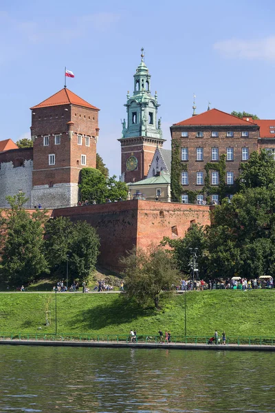 Krakow Poland September 2018 Wawel Royal Castle View Side Wisla — Stock Photo, Image