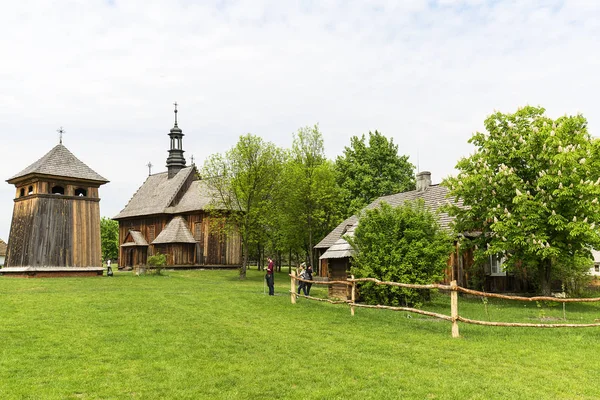 Tokarnia Polska Maja 2018 Xviii Wieczny Kościół Drewniany Skansen Muzeum — Zdjęcie stockowe