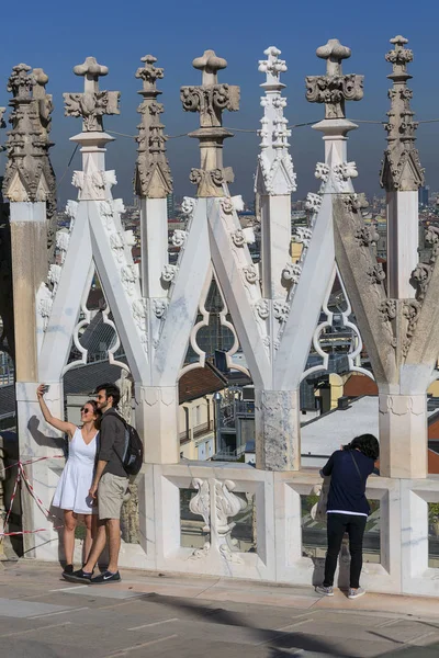 Milão Itália Setembro 2018 Catedral Milão Duomo Milano Igreja Gótica — Fotografia de Stock