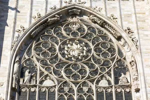 Catedral Milán Duomo Milano Iglesia Gótica Rosetón Milán Italia Iglesia — Foto de Stock