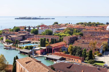 Giudecca Adası, Venedik, İtalya, havadan görünümü
