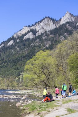 Üç Crowns Massif, Pieniny Dağları, Dunajec River Gorge, Polonya manzarası