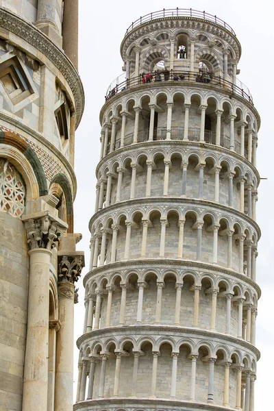 Šikmá věž v Pise a Pisa katedrála, Piazza del Duomo, Pisa, Itálie — Stock fotografie