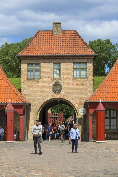 Ciudadela del siglo XVII, Kastellet, vista de North Gate, Copenhague, Dinamarca — Foto de Stock