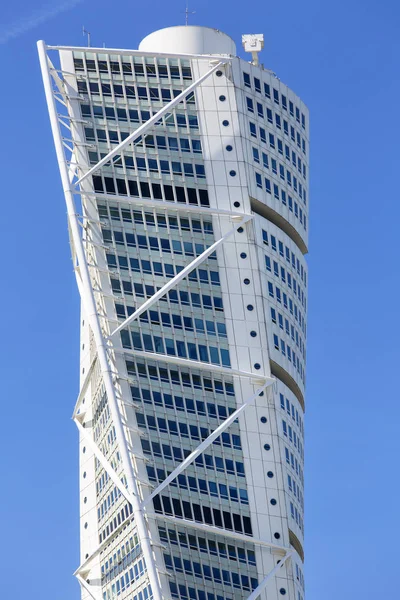 Turning Torso, moderní mrakodrap, nejvyšší budova ve Skandinávii, Malmö, Švédsko — Stock fotografie