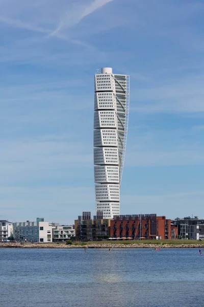 Malmo Sweden June 2019 Turning Torso 초고층 스칸디나비아에서 Malmo Wake — 스톡 사진