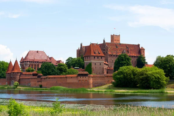 Malbork Polsko Června 2020 Hrad Malbork Století Středověká Teutonská Pevnost — Stock fotografie