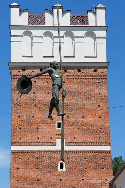Sandomierz Polsko Července 2020 Gotický Vstup Století Opatowská Brána Postavená — Stock fotografie