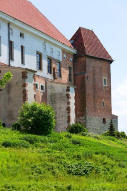 Sandomierz, Polonya - 10 Temmuz 2020: Ortaçağ Sandomierz Kraliyet Kalesi, Casimir III.. 