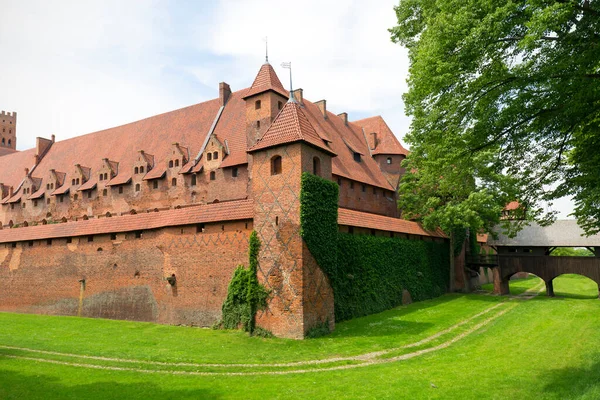Malbork Πολωνία Ιουνίου 2020 Κάστρο Malbork 13Ου Αιώνα Μεσαιωνικό Τευτονικό — Φωτογραφία Αρχείου