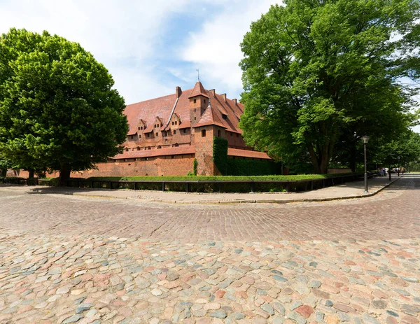 Malbork Polonya Haziran 2020 Yüzyıl Malbork Kalesi Nogat Nehri Ndeki — Stok fotoğraf