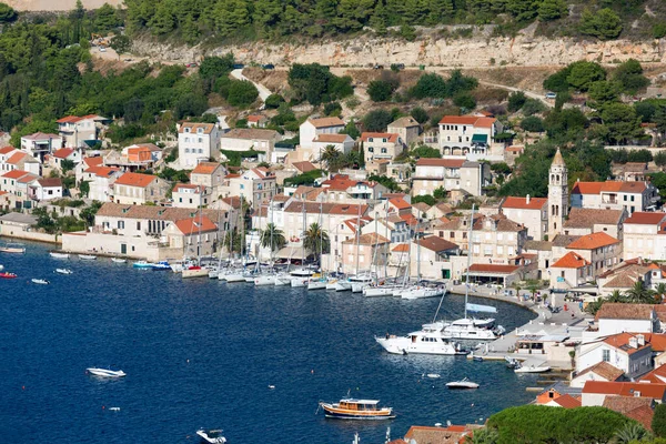 Vis Vis Island Croatia September 2019 Airview Town Typical Mediterranean — 스톡 사진