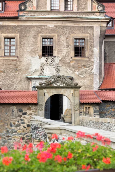 Замок Чоха Средневековая Таинственная Крепость Xiii Века Лесна Польша — стоковое фото