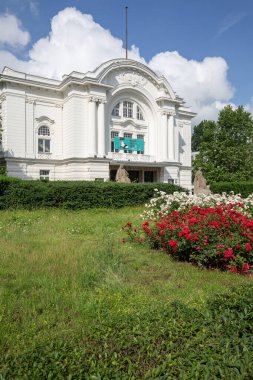 Torun; Poland - June 27; 2020: Wilam Horzyca Theatre; building from 1904 in eclectic style with Neo-Baroque with Art Nouveau (Secession) elements; located on Theatre Square