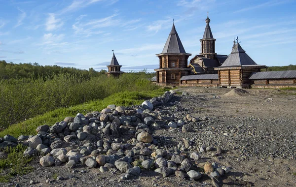 Monastero Trifonov Pechenga Villaggio Luostari — Foto Stock