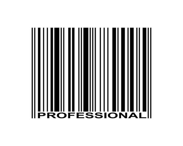 Professional Word Barcode Ico — Stock Vector