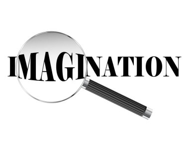 Büyüteç Camı illustratio altında görüntülendi hayal metin