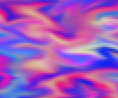 Soyut Macenta ve psychedelic bit harita stil pixelated adam dönen mavi