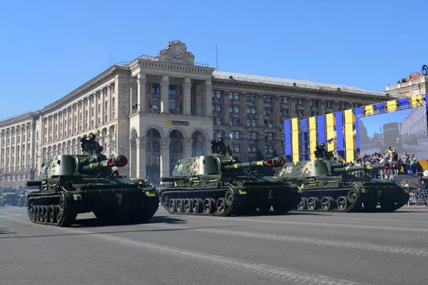 Kyiw Ukraine August 2018 Militärparade Zum Unabhängigkeitstag Der Ukraine — Stockfoto