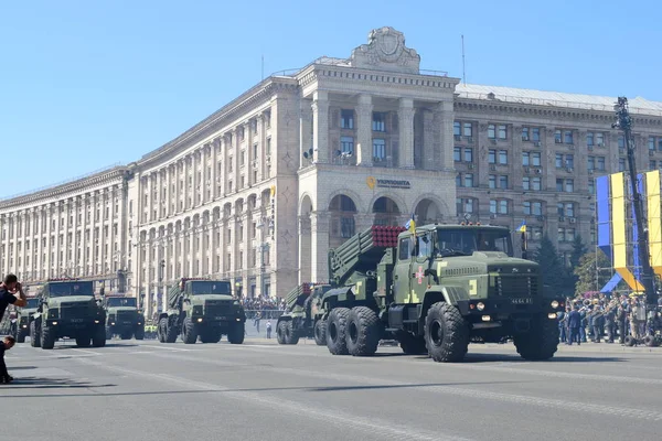 Kyiw Ukraine August 2018 Militärparade Zum Unabhängigkeitstag Der Ukraine — Stockfoto