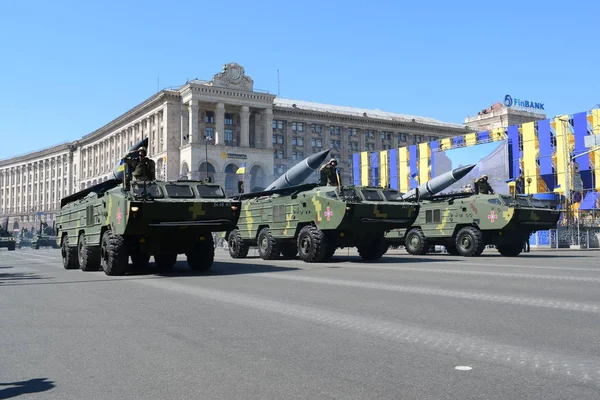 Kyjev Ukrajina Srpna 2018 Vojenská Přehlídka Den Nezávislosti Ukrajiny — Stock fotografie