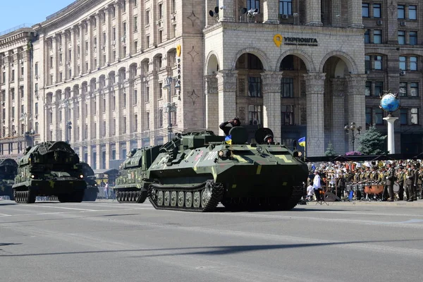 Kiev Ucrania Agosto 2018 Desfile Militar Para Día Independencia Ucrania — Foto de Stock