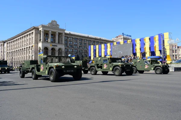 Kiev Ukraine August 2018 Militærparade Til Ukraines Uafhængighedsdag - Stock-foto