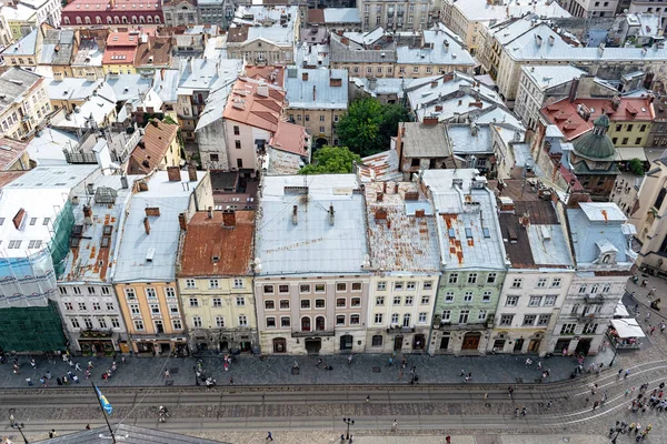 Lviv Ucrânia Agosto 2018 Marcos Centro Lviv Cidade Velha Parte — Fotografia de Stock