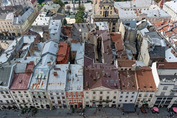 Lviv Ucrânia Agosto 2018 Marcos Centro Lviv Cidade Velha Parte — Fotografia de Stock