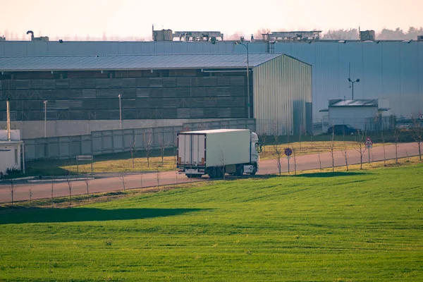 Logistics Park Truck Delivering Some Goods — Stock Photo, Image