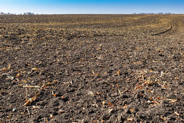 Ackerboden auf Feld — Stockfoto