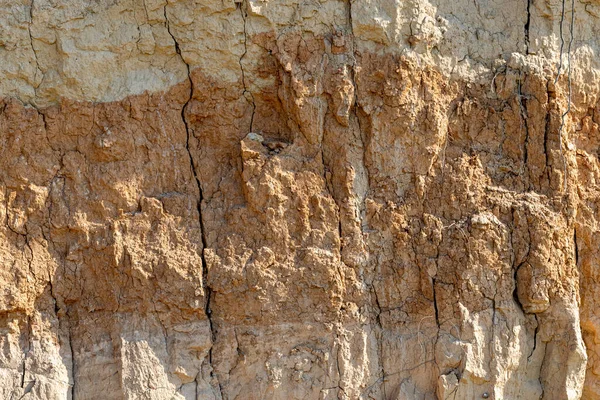 Textura Cortada Del Suelo Con Arena Arcilla —  Fotos de Stock