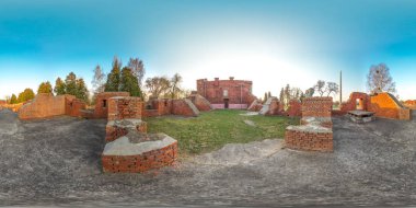 3B küresel panorama görüş açısı 360 ile. Sanal gerçeklik veya Vr. tam eşit aralıklı dikdörtgen projeksiyon için hazır. Brest fortness.