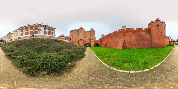 Varsóvia Polônia 2018 Panorama Esférico Com Ângulo Visão 360 Graus — Fotografia de Stock