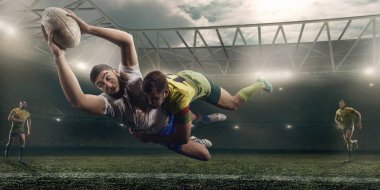 Rugby oyuncuları tarihinde profesyonel rugby stadyum top için mücadele