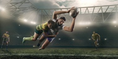 Rugby oyuncuları tarihinde profesyonel rugby stadyum top için mücadele