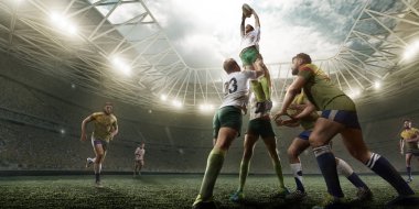 Rugby oyuncuları tarihinde profesyonel rugby stadyum top için mücadele