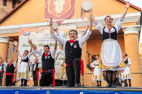 Zahájení Festivalu Polissja Polesí Léto Folklórem Luck Ukrajina 2018 — Stock fotografie